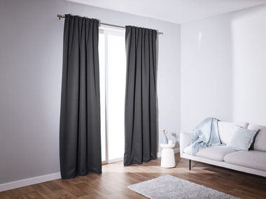 LIVARNO home Zatemňovacie závesy, 135 x 254 cm, 2 kusy