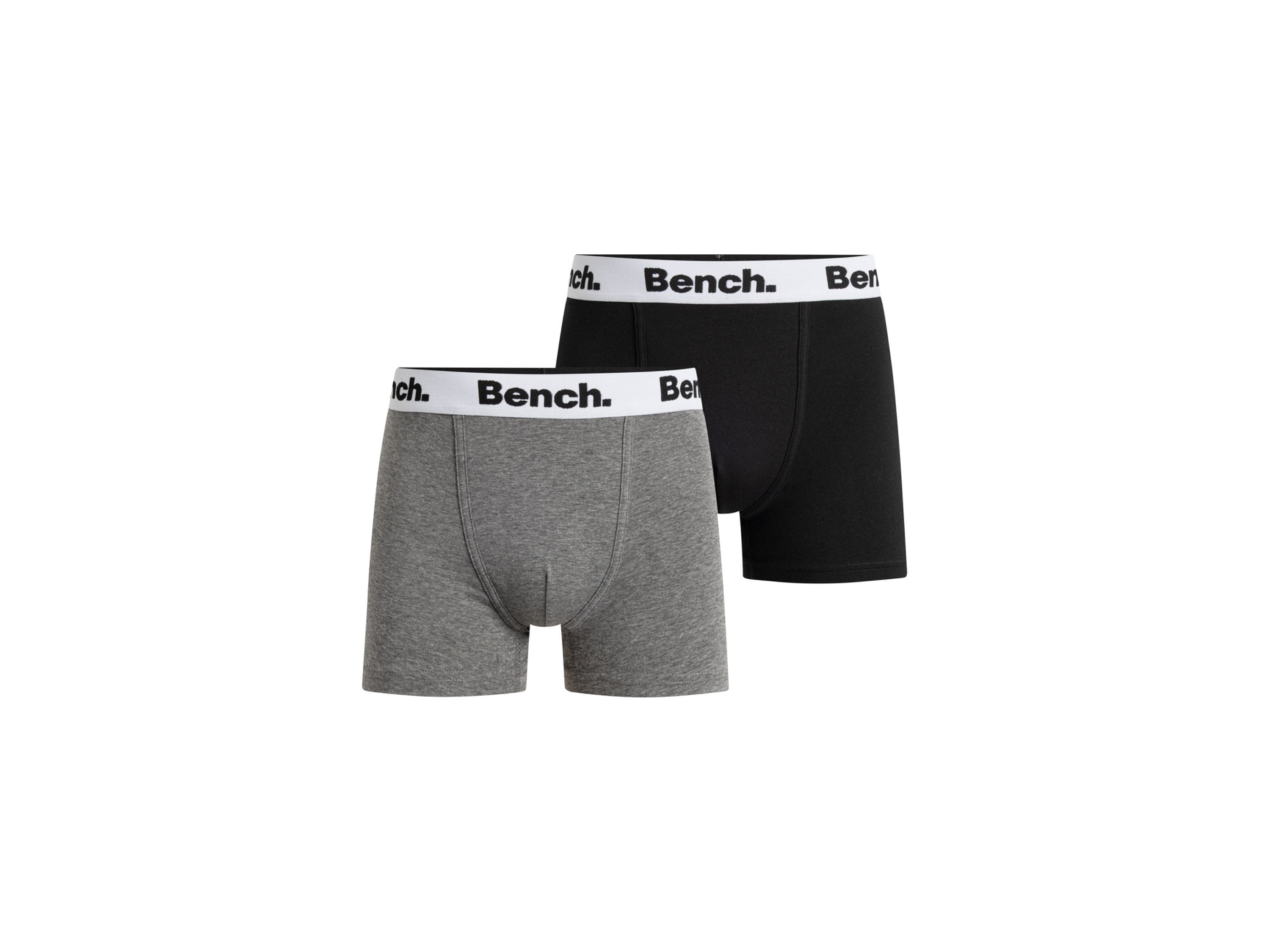 BENCH Pánske boxerky, 2 kusy (čierna/sivá, L)