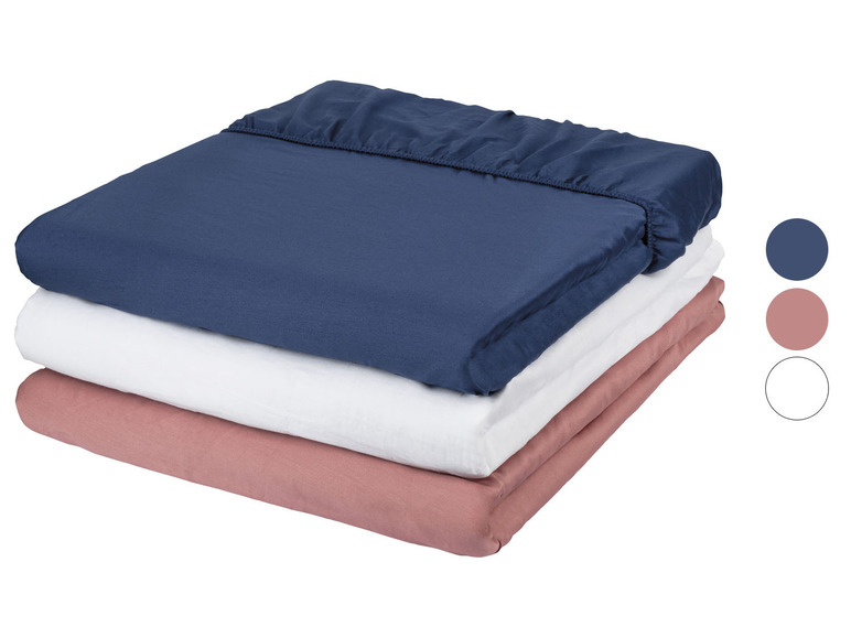 Prejsť na zobrazenie na celú obrazovku: LIVARNO home Napínacia plachta z bavlneného saténu, 180 – 200 x 200 x 25 cm – obrázok 1