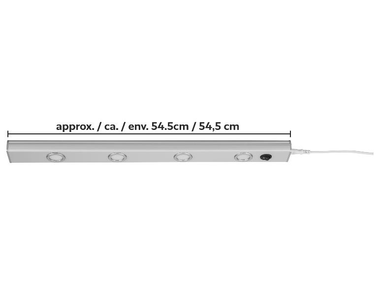LED svietidlo so 4 žiarovkami a vypínačom, dĺžka 54,5 cm