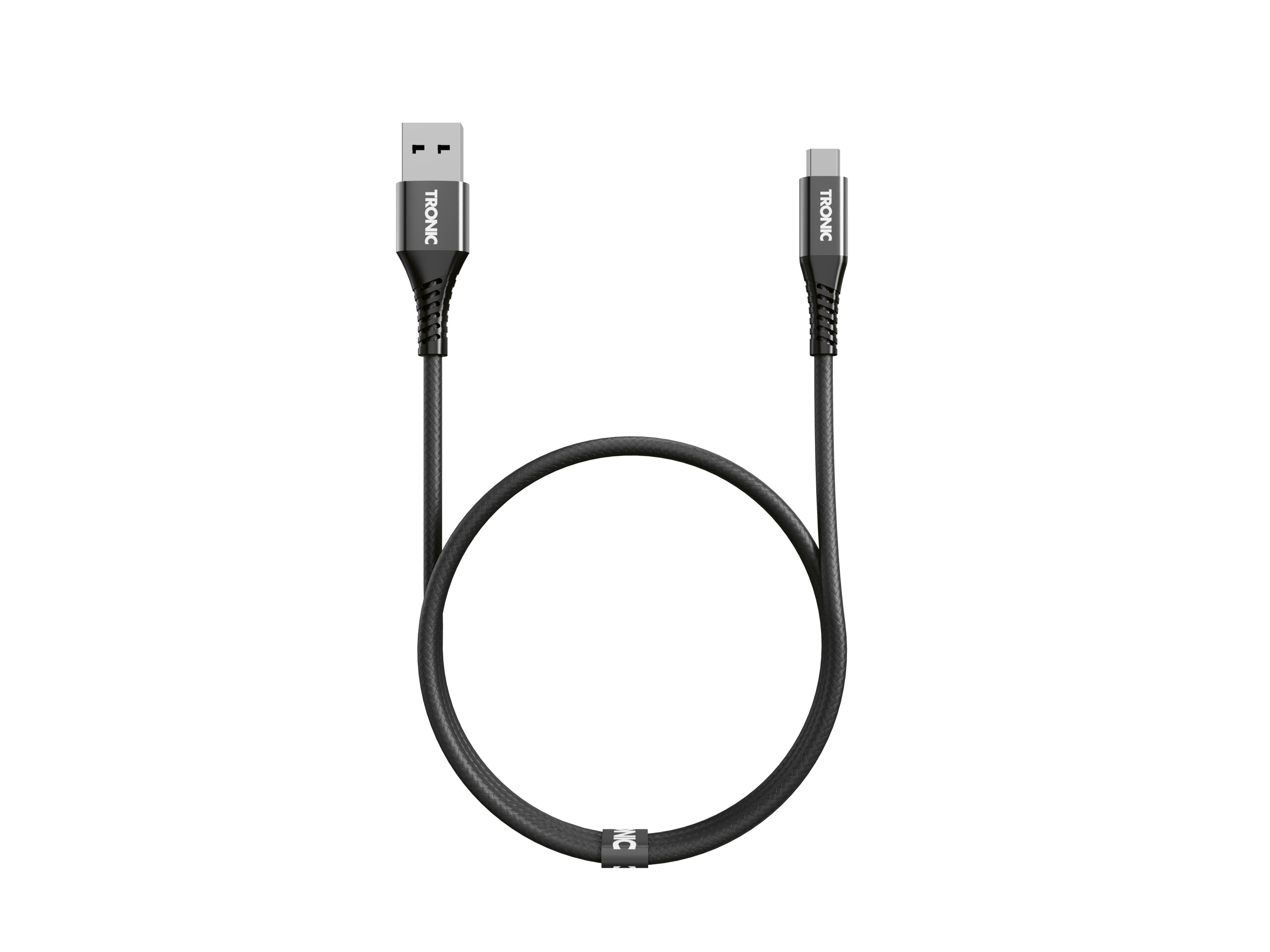 TRONIC® Nabíjací a dátový kábel, 2 m (USB-A na mikro-USB, čierna)