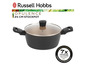 Čierny hrniec Russell Hobbs Opulence s vekom, 24 cm.