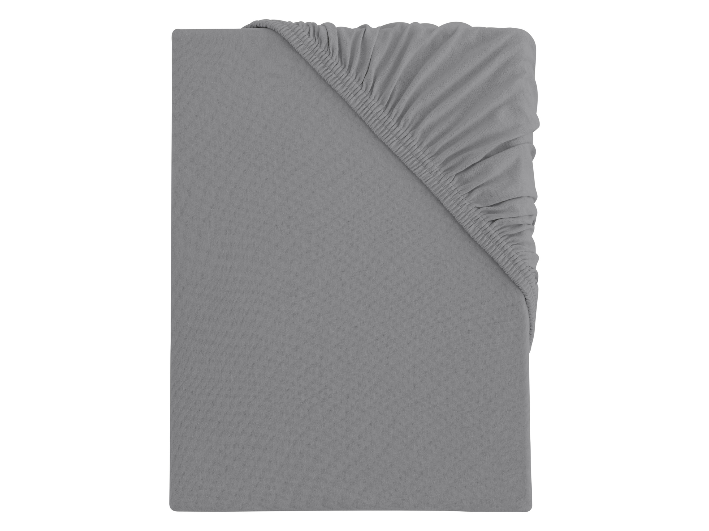 S.OLIVER Bi-elastická džersejová napínacia plachta, 180-200 x 200 cm (sivá)