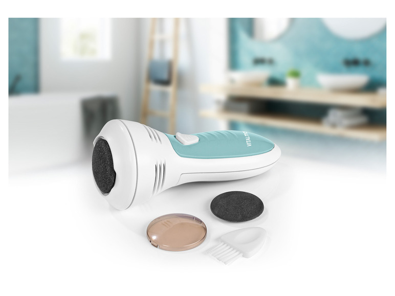 Elektrická brúska na päty Vitalmaxx s príslušenstvom.