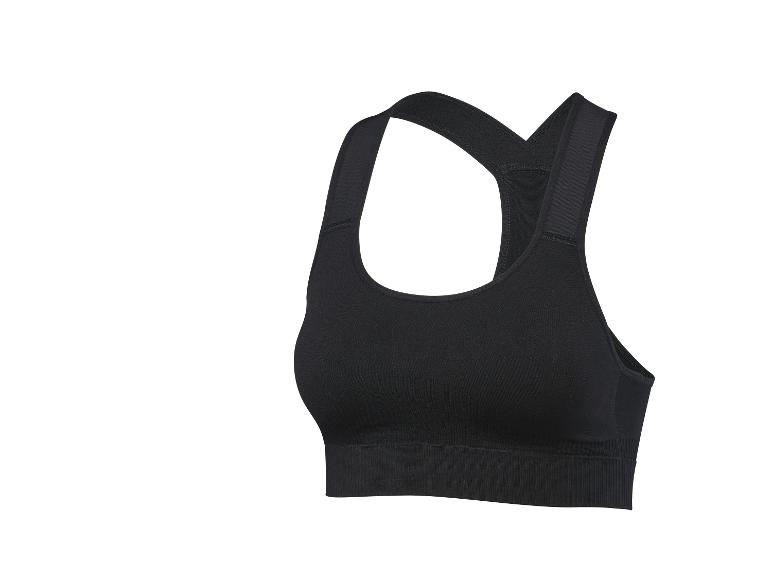 Crivit Dámska bezšvová športová podprsenka (čierna, XL (48/50))