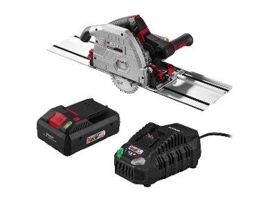 PARKSIDE PERFORMANCE® Aku ponorná píla PPTSA 20-Li C3 + Smart akumulátor 20 V/4 Ah + Rýchlonabíjačka akumulátora 20 V/4,5 A