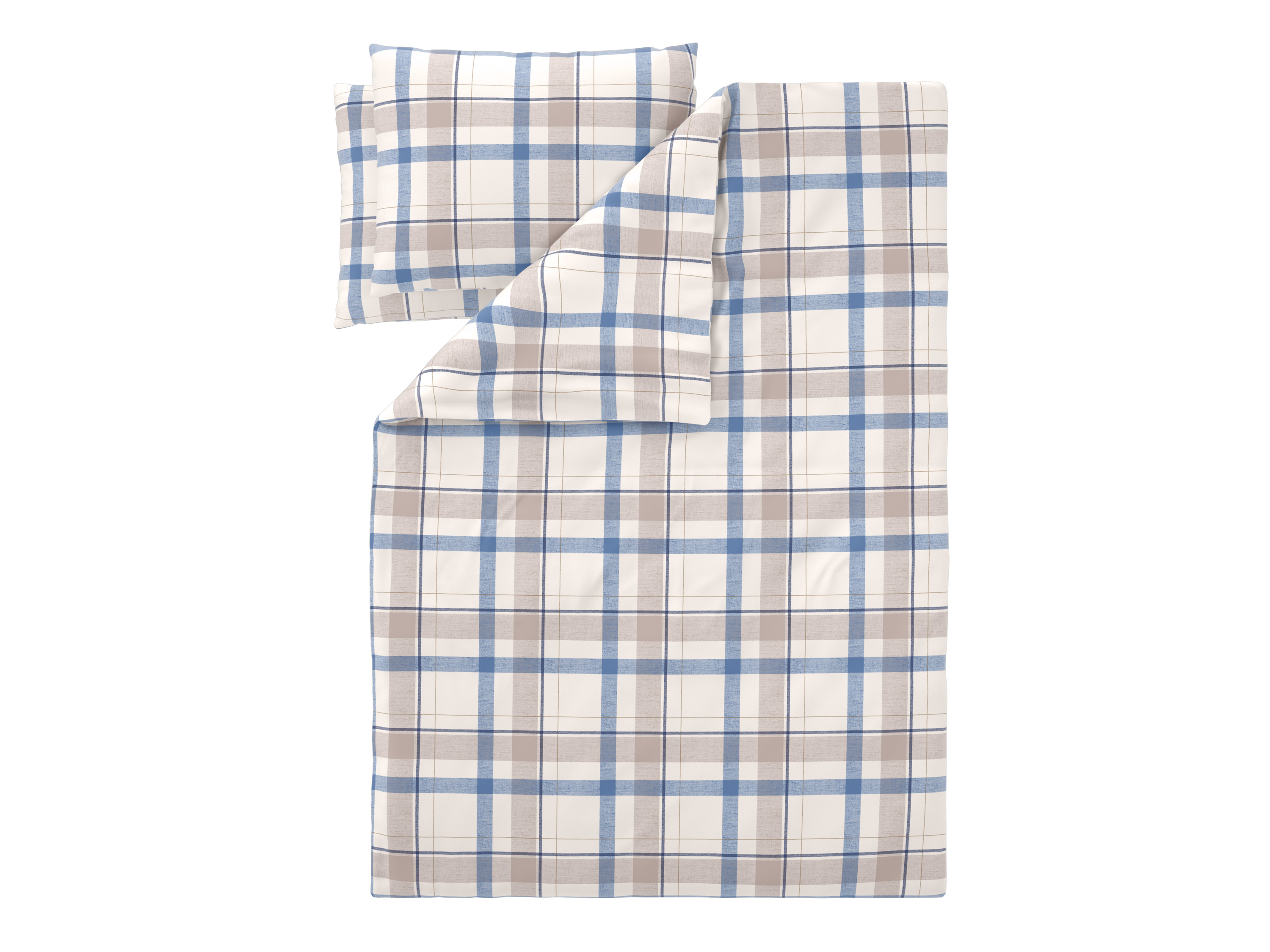 LIVARNO® Posteľná bielizeň z bavlny Renforcé,  200 x 220 cm (károvaná)