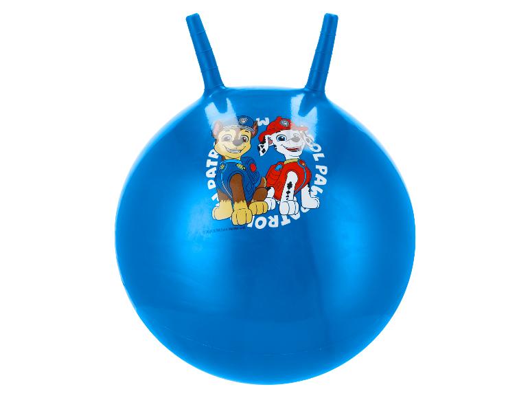 Modrá skákacia lopta Paw Patrol s Chaseom a Marshallom