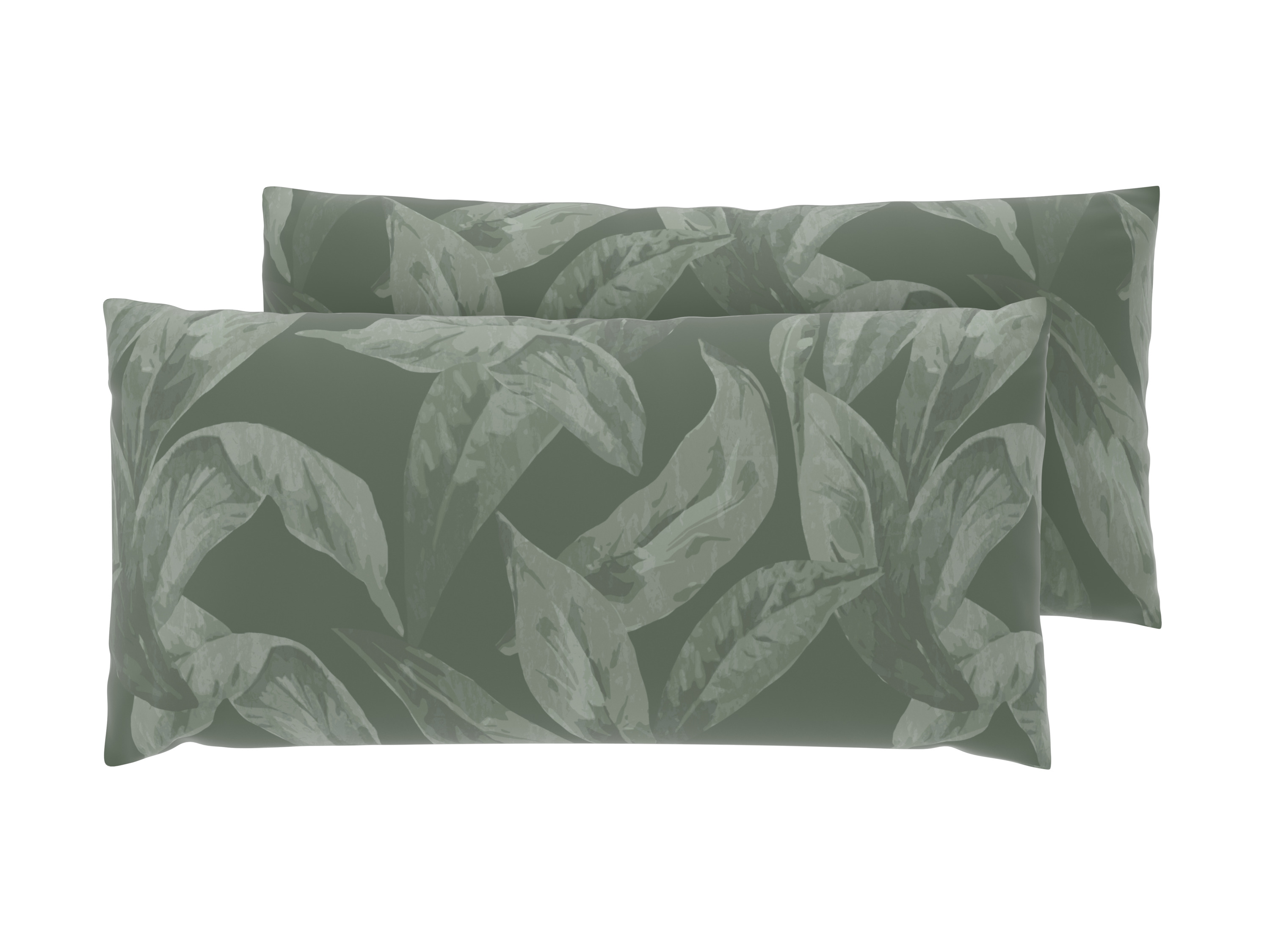 E-shop LIVARNO® Obliečka na vankúš z bavlneného saténu, 80 x 40 cm, 2 kusy (zelená)
