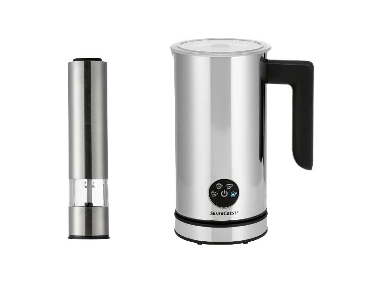 SILVERCREST® Elektrický mlynček na soľ a korenie SSPM 6 B1/SSSPM 6 B1 + Napeňovač mlieka EDS SMA 500 H1