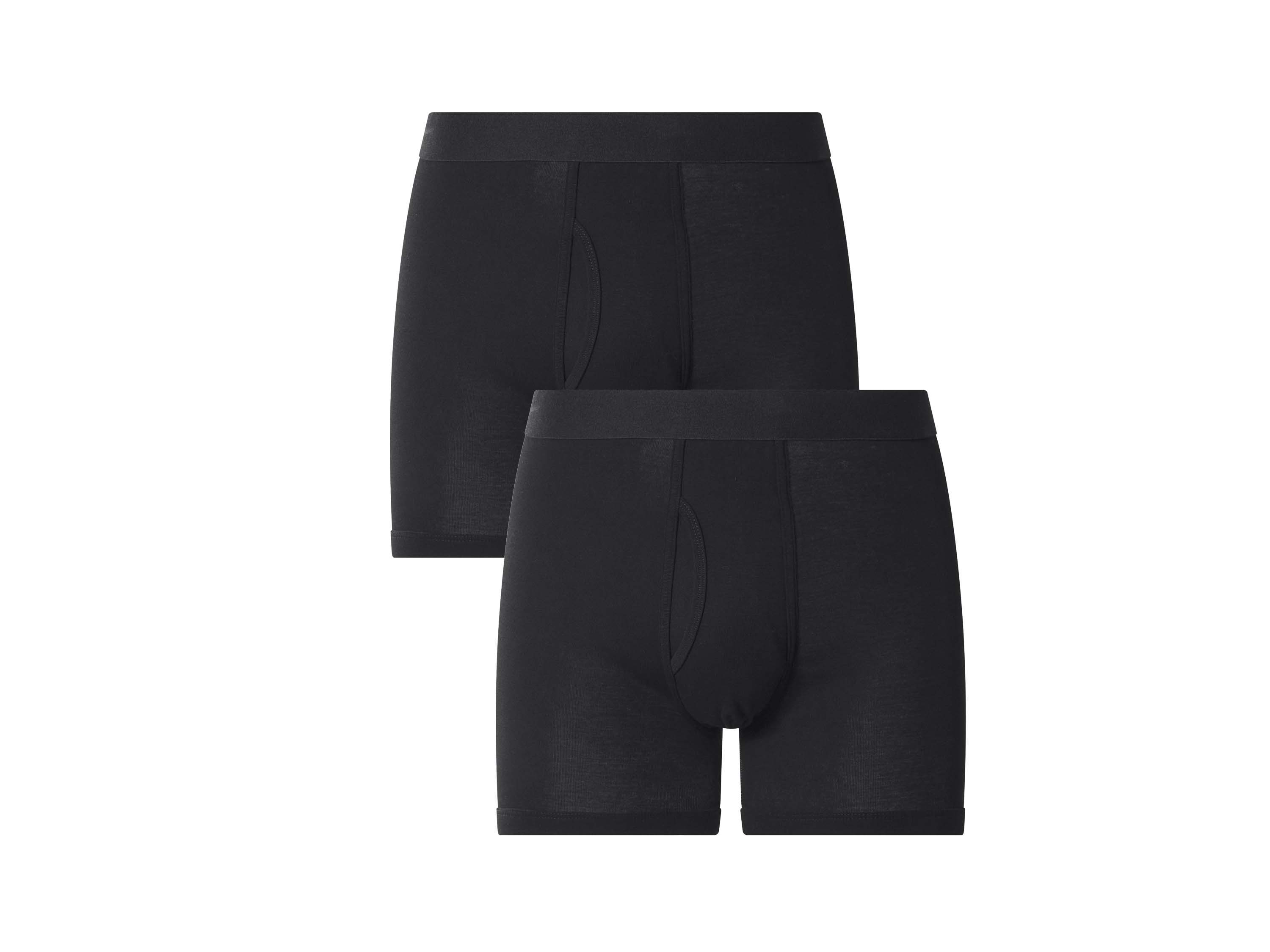 ESMARA MEN Pánske boxerky s otvorom, 2 kusy (čierna, XL)