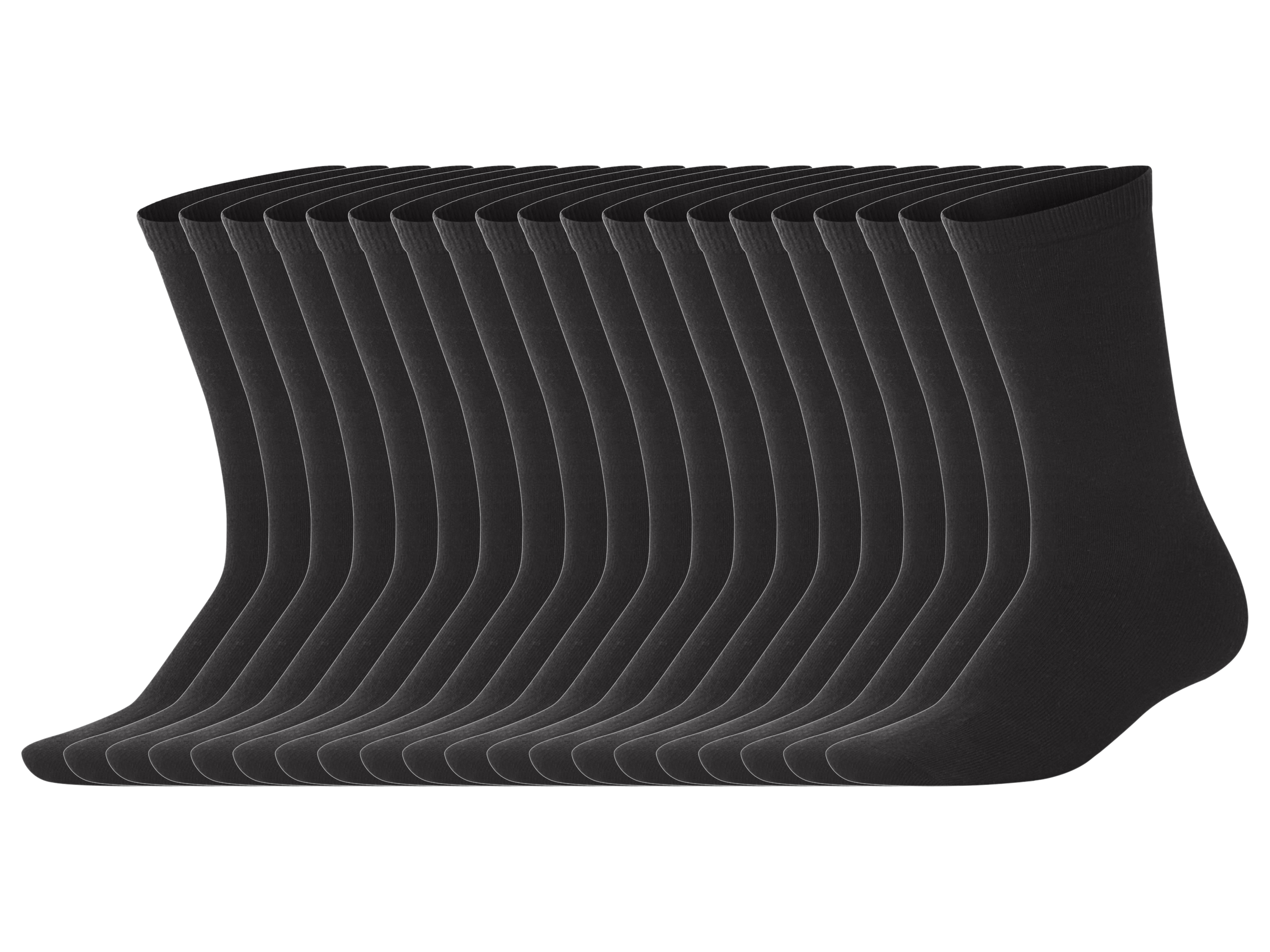 esmara® Dámske ponožky, 20 párov (čierna, 35/38)