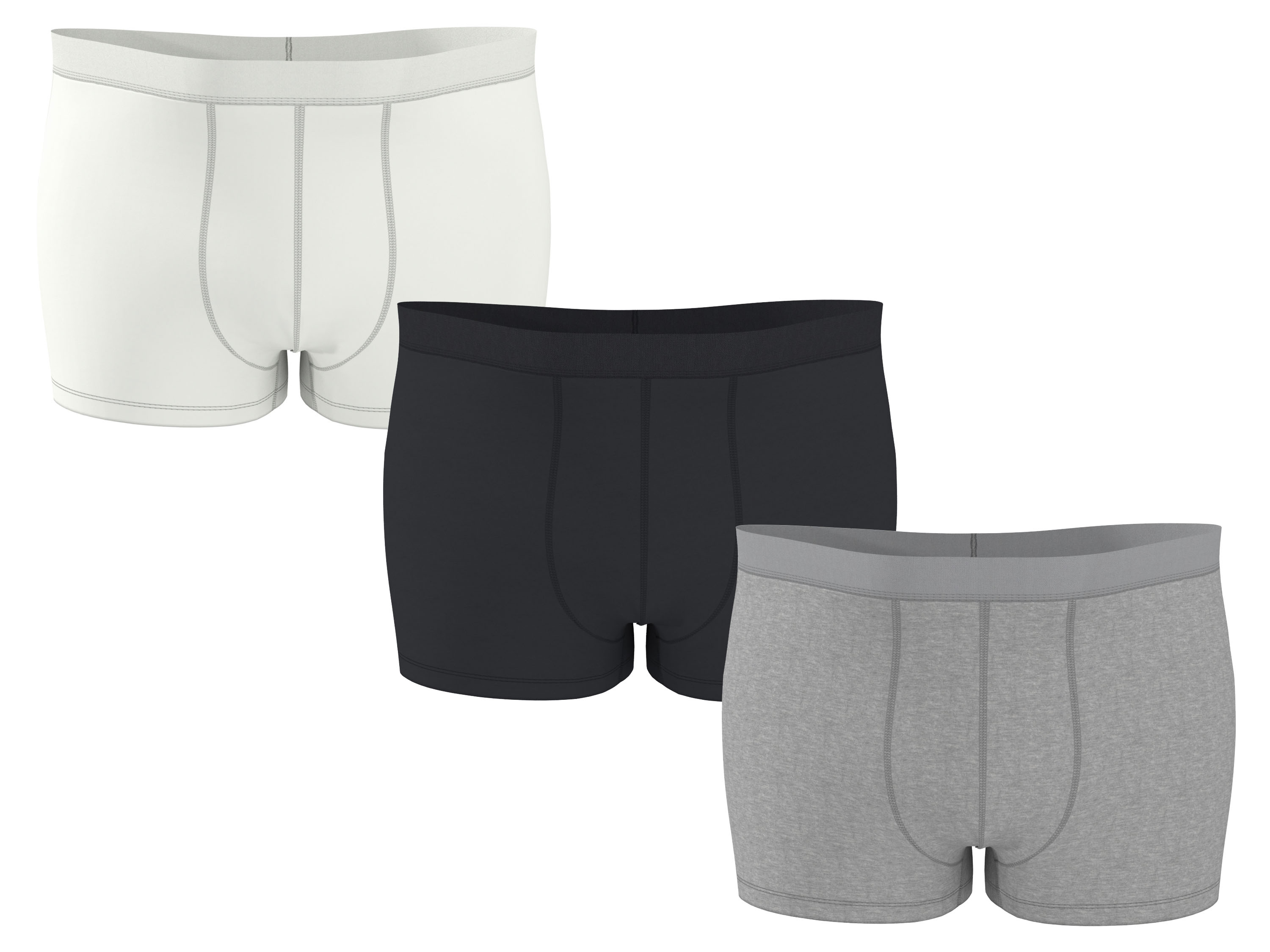 ESMARA MEN Pánske boxerky XXL, 3 kusy (čierna/sivá/biela, 8/XXL)