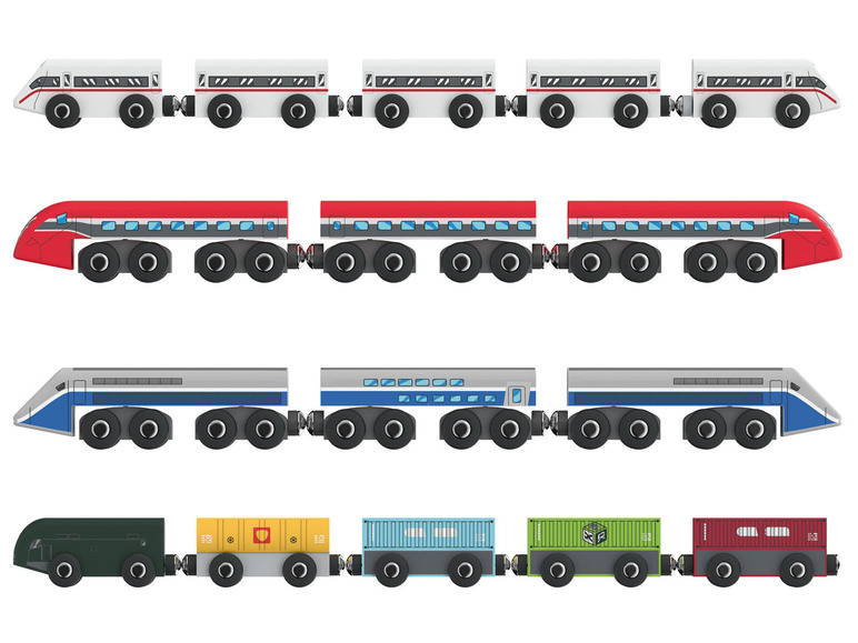 Prejsť na zobrazenie na celú obrazovku: Playtive Drevený rýchlik/nákladný vlak – obrázok 1