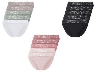 ESMARA® Dámske nohavičky s čipkou, 5 kusov