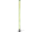 Zelená, trblietavá LED stojacia lampa s chrómovanou základňou