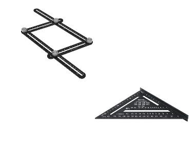 PARKSIDE® Viacuhlové pravítko/Trojuholník s uhlami