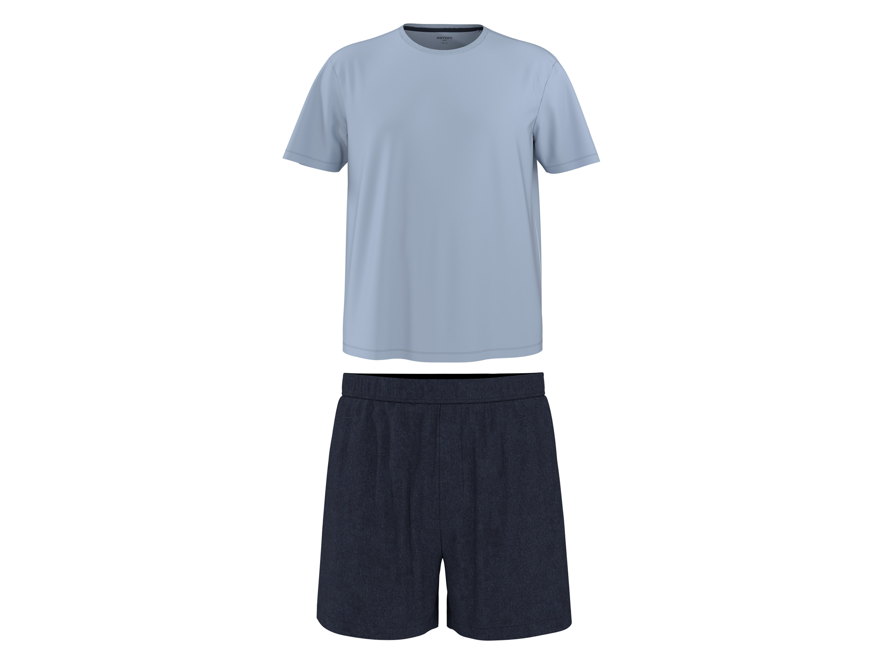 esmara Men Pánske pyžamo s ľanom Premium (modrá/navy modrá, M (48/50))