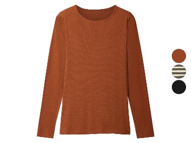 esmara® Dámska rebrované tričko s dlhým rukávom