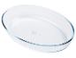 Oválna sklenená forma na pečenie Pyrex.