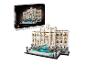 Súprava Lego Architecture Fontána di Trevi, s krabicou a postaveným modelom.