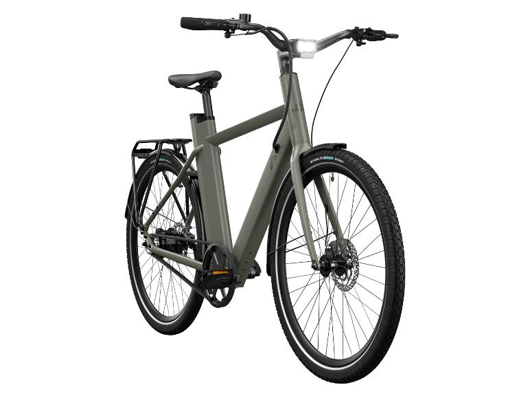 Crivit Mestský elektrobicykel s remeňovým pohonom Gates X.3 (olivovozelená)