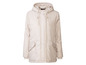 Biela zimná bunda s kapucňou.