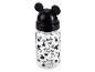 Priehľadná fľaša na vodu s potlačou Mickey Mouse.