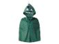 Zelená detská dinosaurová pláštenka s kapucňou a bielymi zubami