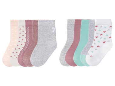LUPILU® Dievčenské ponožky s biobavlnou, 5 párov