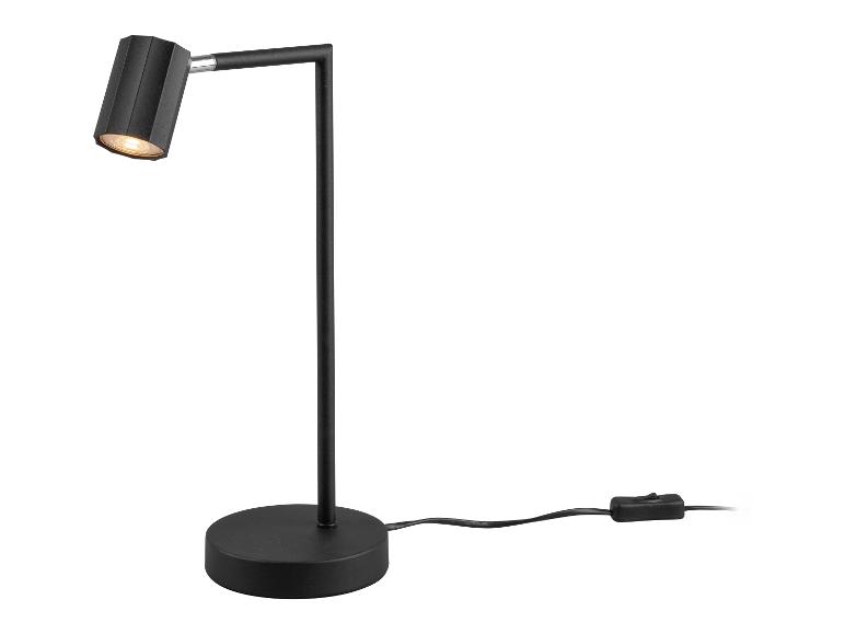 Moderná čierna LED stolová lampa.