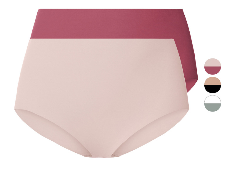 Dve páry dámskeho spodného prádla v ružovej a šedej farbe.