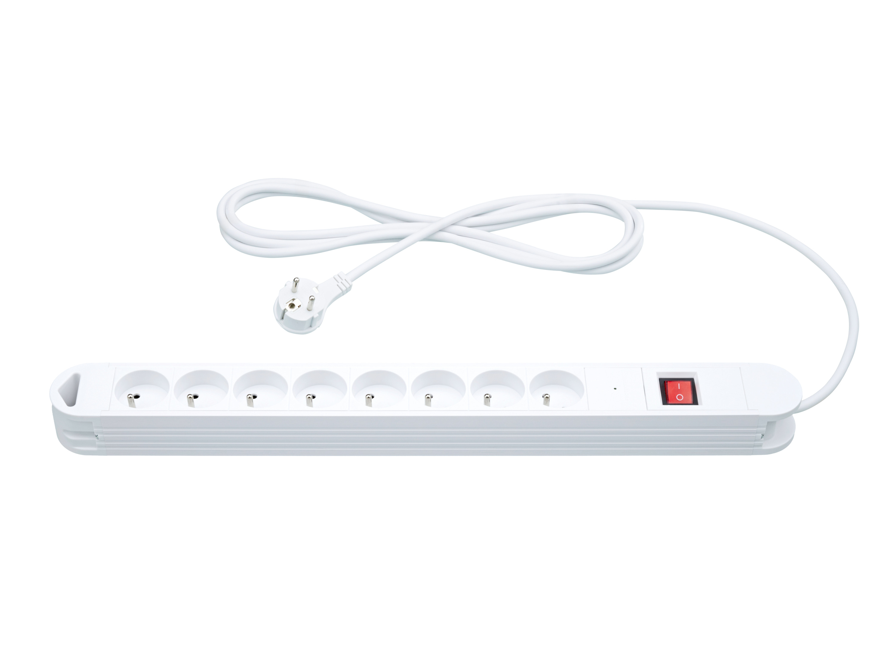 TRONIC® Zásuvková lišta, 8 zásuviek (biela)