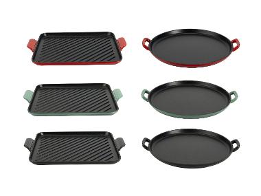 SILVERCREST® Liatinový plech na pizzu/Liatinová grilovacia tácka Premium