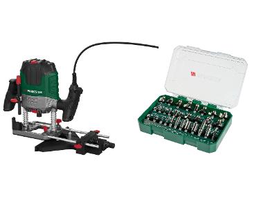 PARKSIDE® Horná fréza POF 1200 F4 + Súprava frézovacích bitov PFB 30 A1, 30-dielna