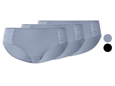 esmara® Dámske bedrové nohavičky s čipkou, 3 kusy