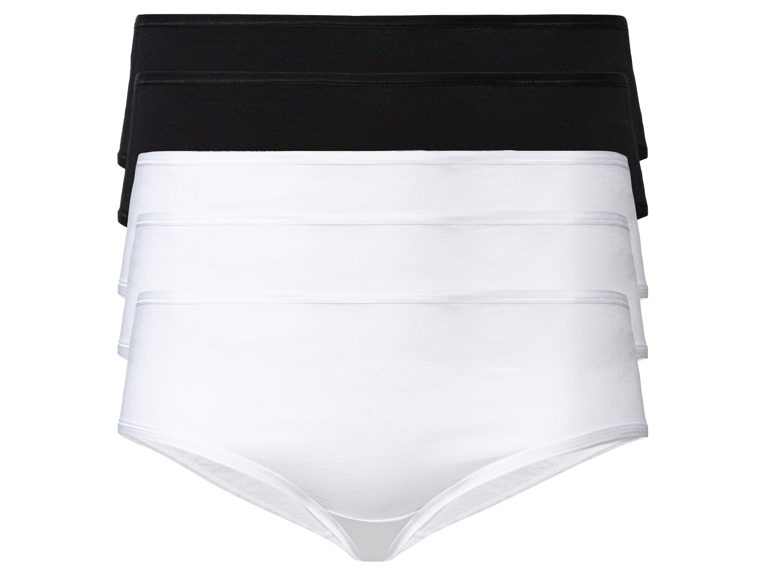 esmara® Dámske bedrové nohavičky XXL, 5 kusov (XXL (52/54), čierna/biela)