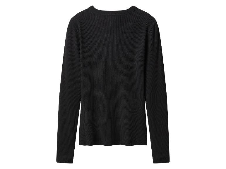 esmara® Tričko s dlhým rukávom, 2 kusy (čierna/biela, M (40/42))