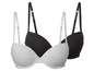 Dve podprsenky v sivej a čiernej farbe