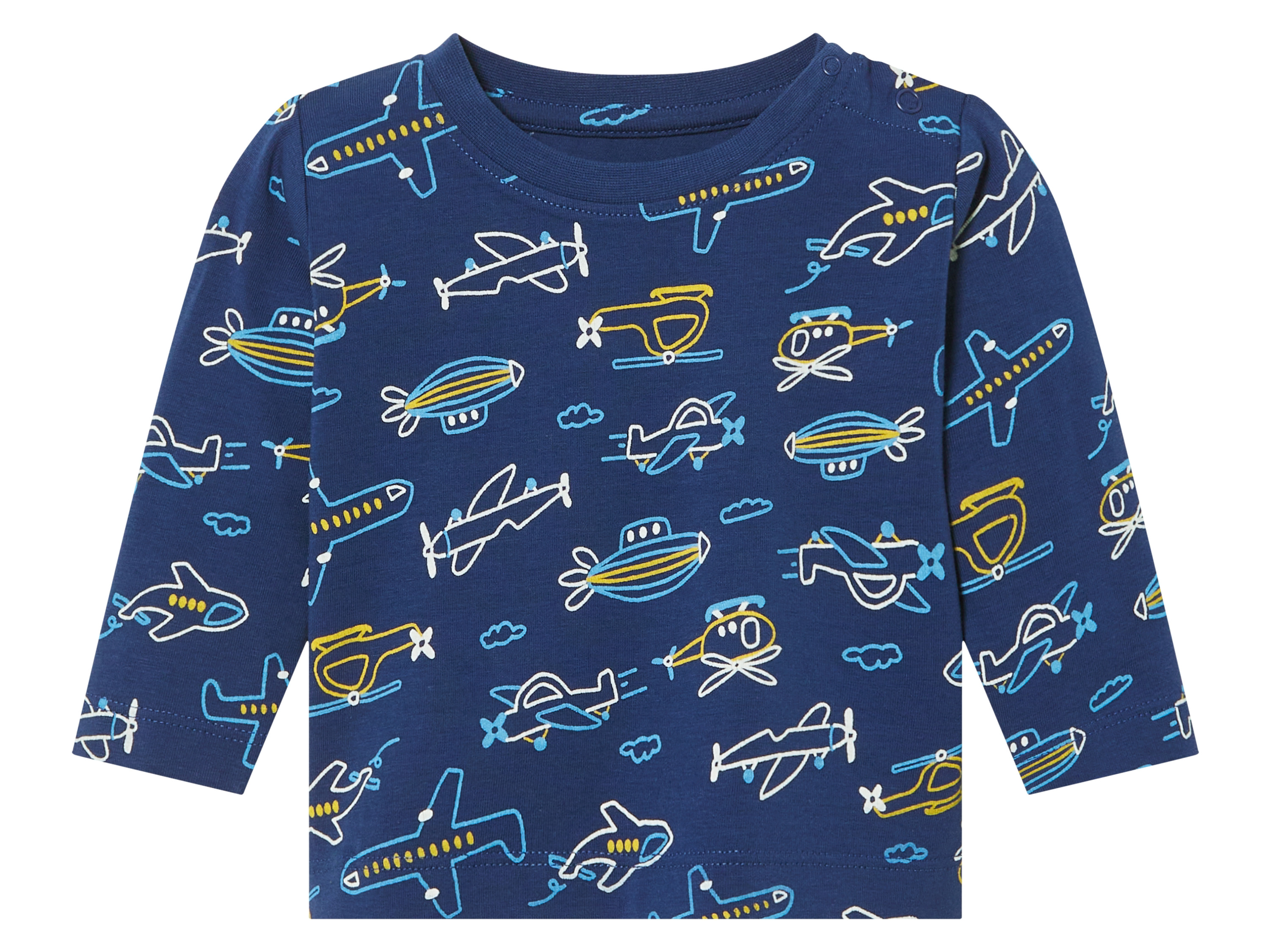 lupilu® Chlapčenské tričko s dlhým rukávom pre bábätká (navy modrá, 50/56)