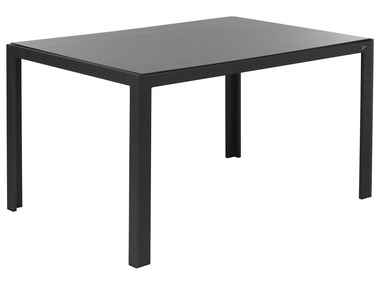 LIVARNO home Hliníkový záhradný stôl Houston s obojstrannou doskou, čierna