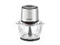 Strieborný kuchynský robot SilverCrest s priehľadnou miskou.