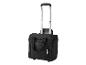 Čierna palubná batožina Topmove na kolieskach s teleskopickou rukoväťou.