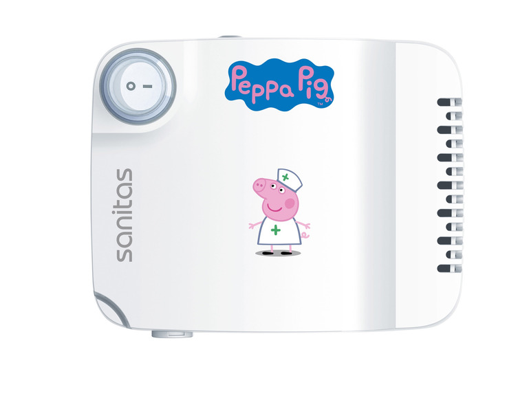 Biely zvlhčovač vzduchu Peppa Pig od Sanitas.