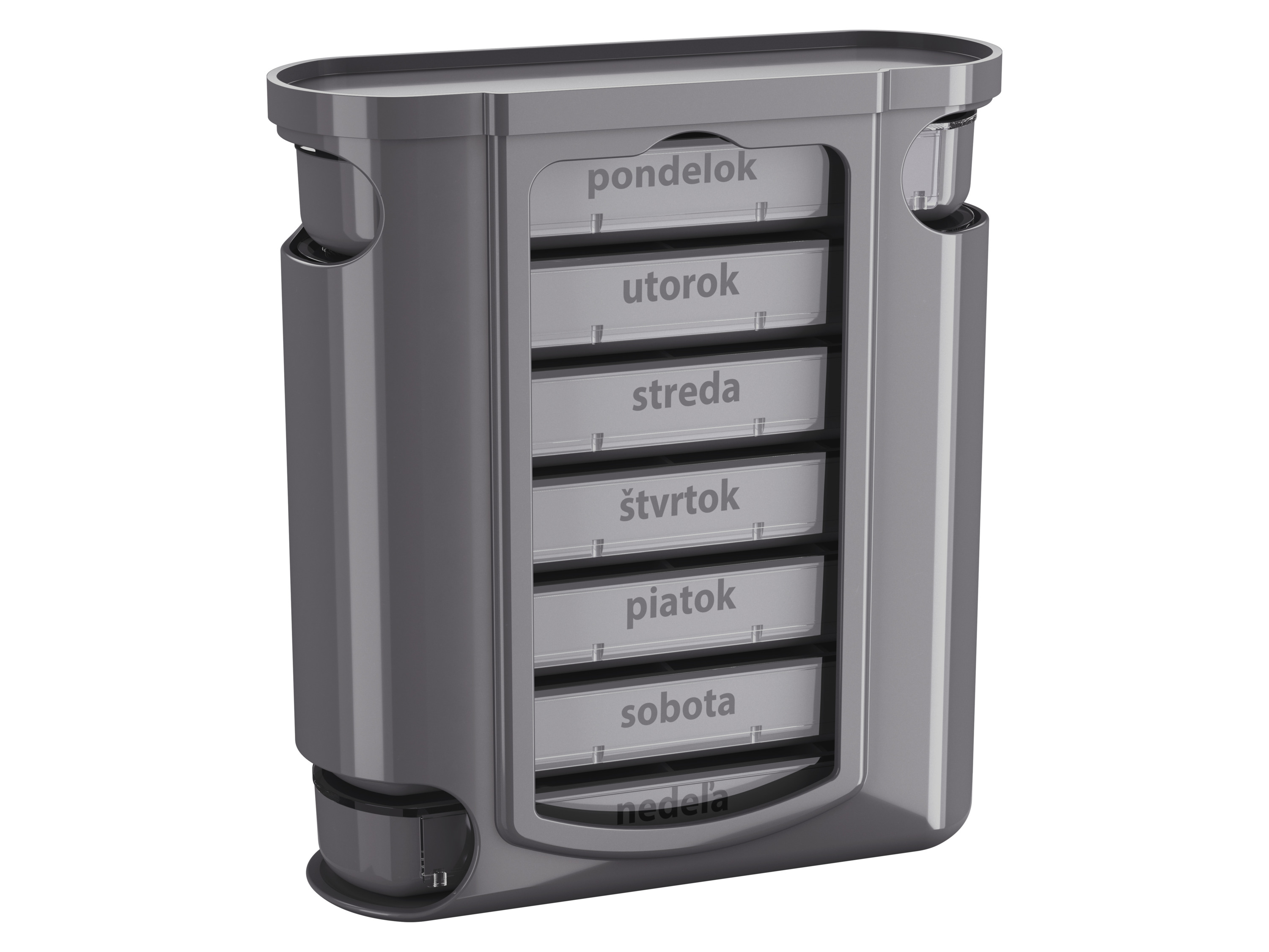 SENSIPLAST® Box na tabletky (sivá)