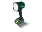Zelená LED pracovná lampa Parkside s batériou X20V.
