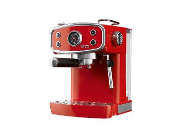 SILVERCREST® Kávovar Chrom Retro 1973 SEMR 1400 B1, červená