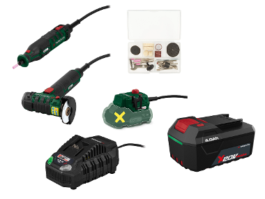 PARKSIDE® Aku modelárska súprava PMBSA 20-Li A1 + Akumulátor 20 V/4 Ah + Rýchlonabíjačka 20 V/4,5 A