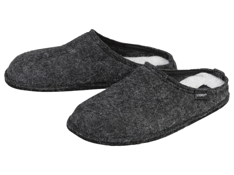 E-shop LIVERGY® Pánske plstené papuče (45, čierna)