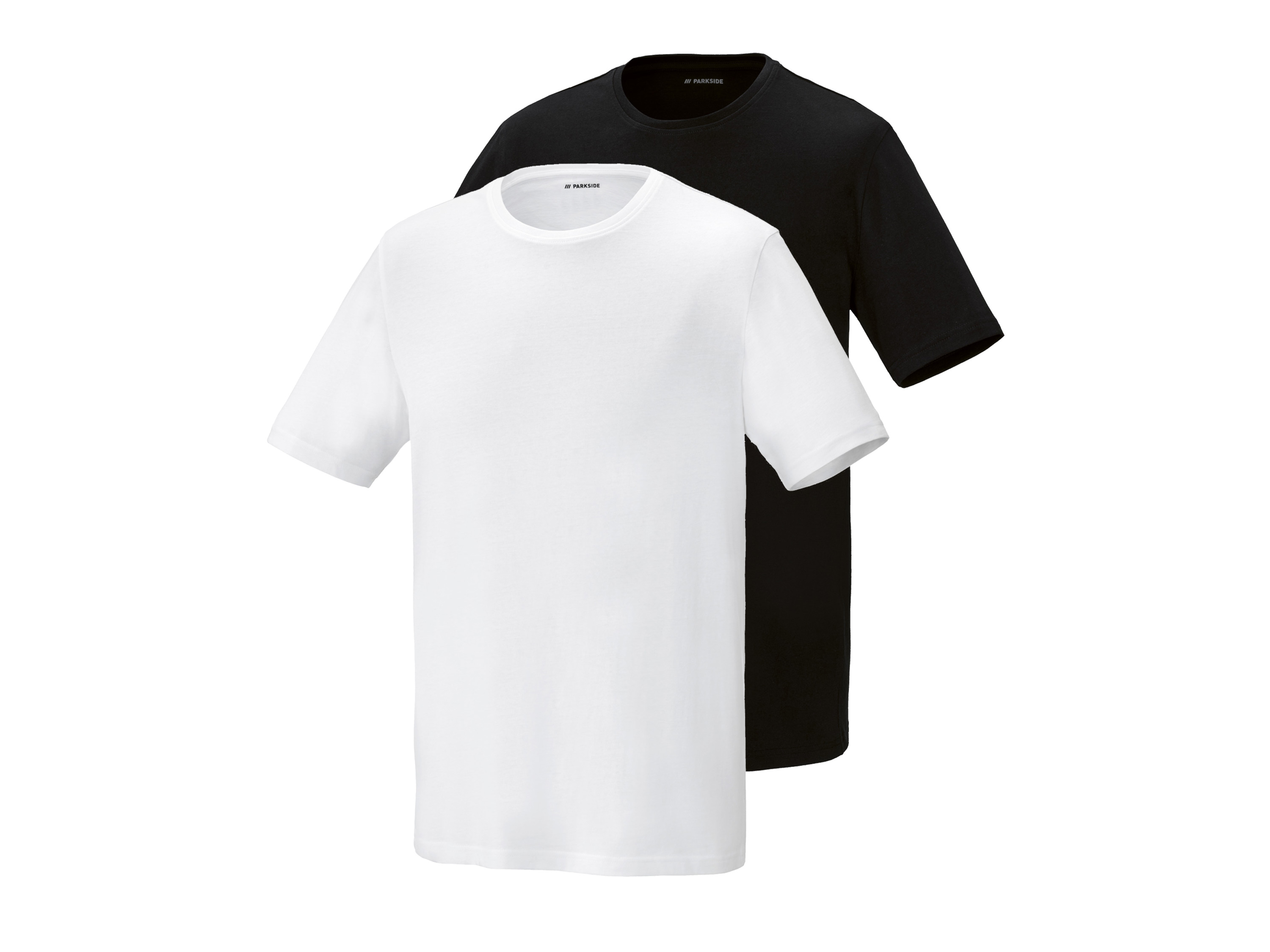 E-shop PARKSIDE® Pánske tričko, 2 kusy (čierna/biela, M (48/50))